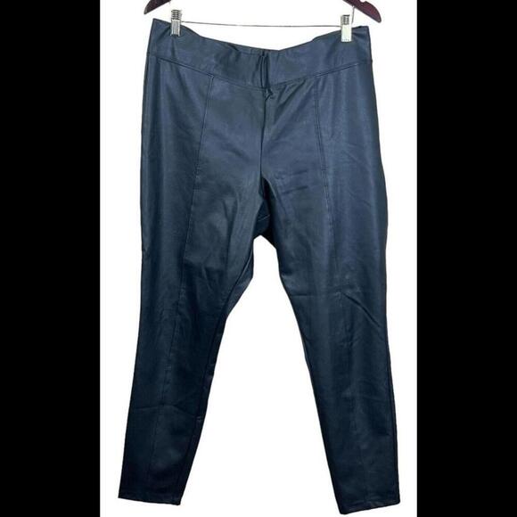 Old‎ Navy Leggings Womens XL Tall Black Stevie High Rise Pleather Faux Leather - Picture 1 of 4